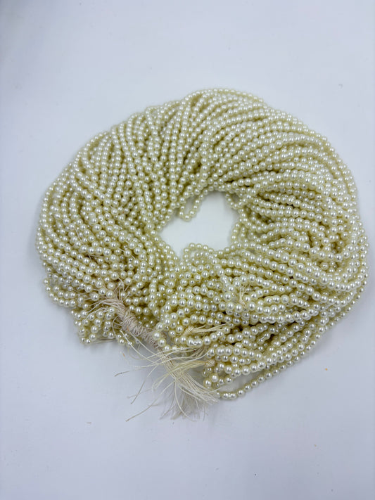 3mm OFF- WHITE ROUND MOTI DOUDLE COATING
