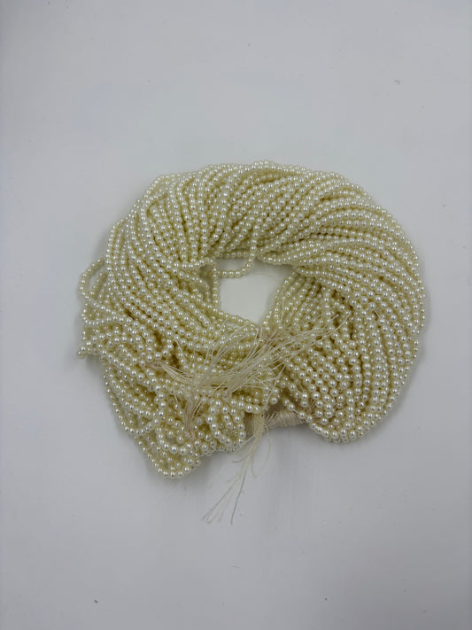 2.5mm OFF-WHITE ROUND MOTI DOUDLE COATING