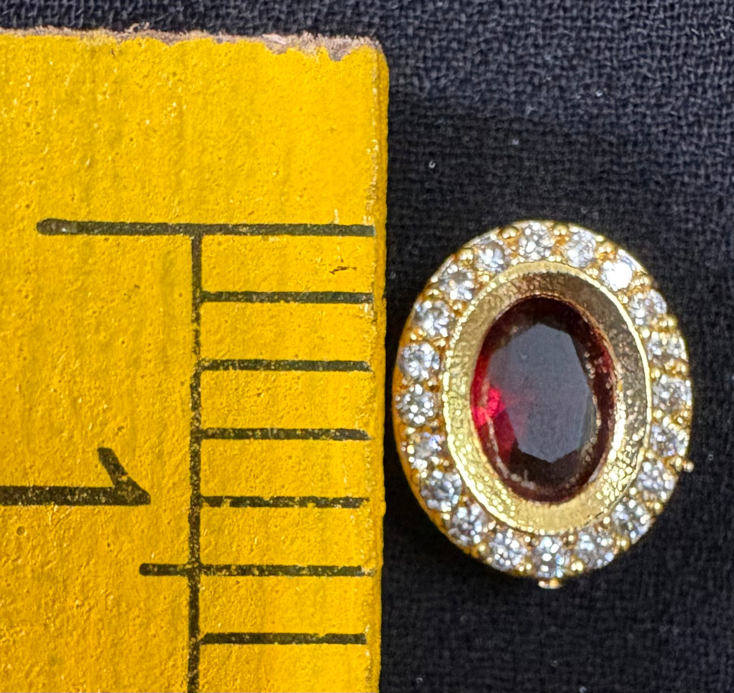 AD oval shape red color stone