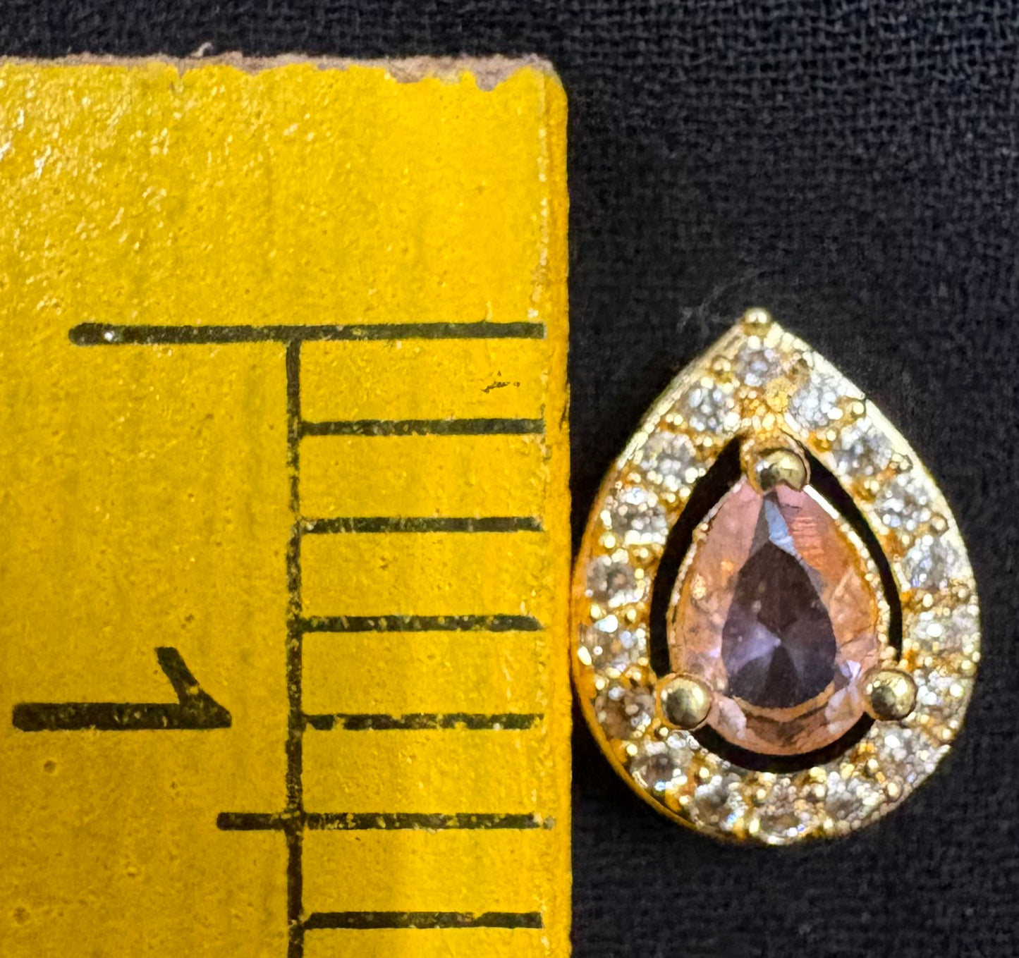 AD stone tilak shape baby pink color (BIG)