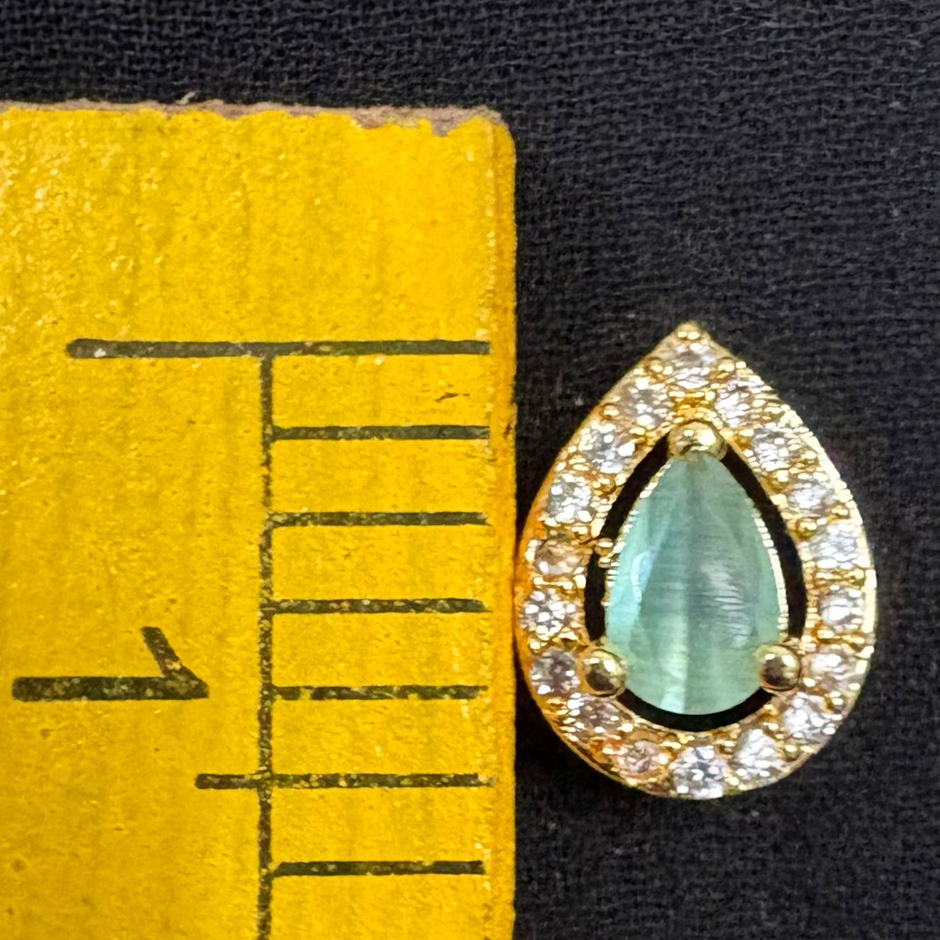 AD stone tilak shape sky blue color (BIG)