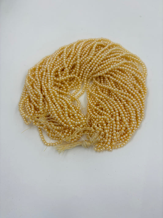 4mm golden shade moti (double coating)