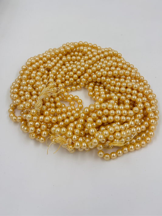 8mm golden shade moti (double coating)