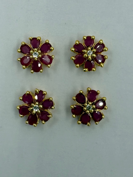 AD flower dark pink/white color