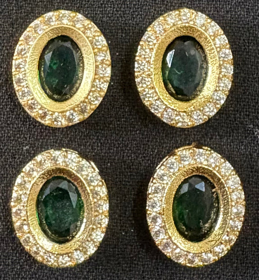 AD oval shape green color stone