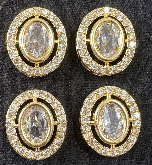 premium quality oval shape white AD stone