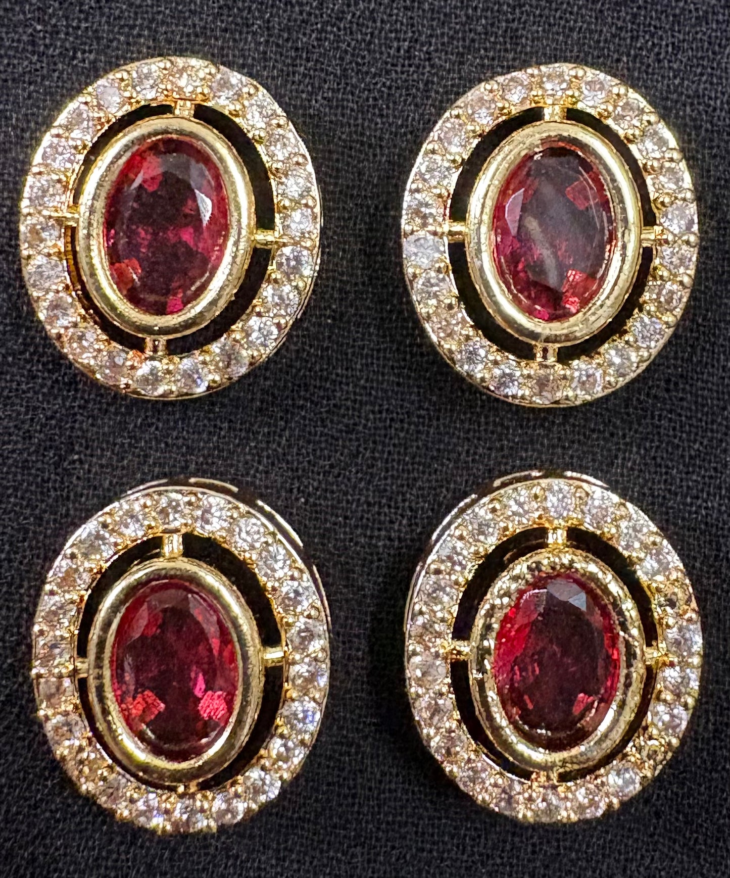 premium quality oval shape red color stone