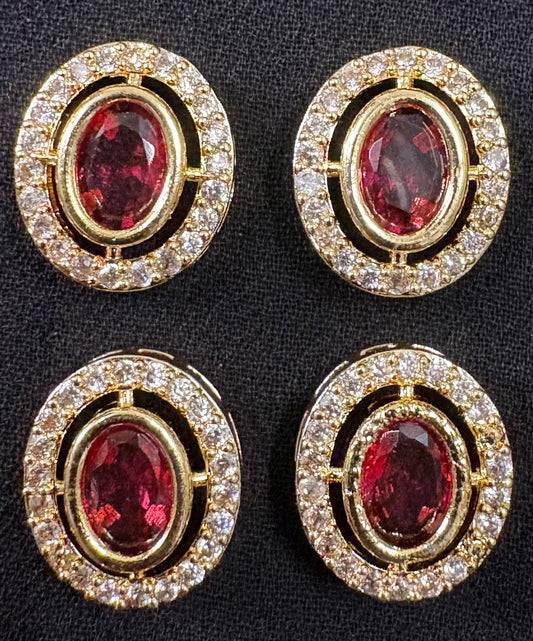 premium quality oval shape red color stone