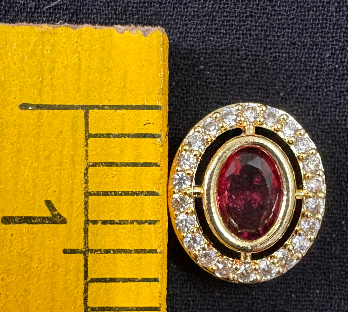 premium quality oval shape red color stone